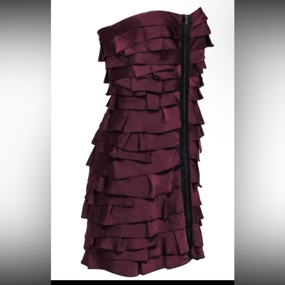 BCBG Brandie Tiered Zip Front Cocktail Dress size 6 NWT